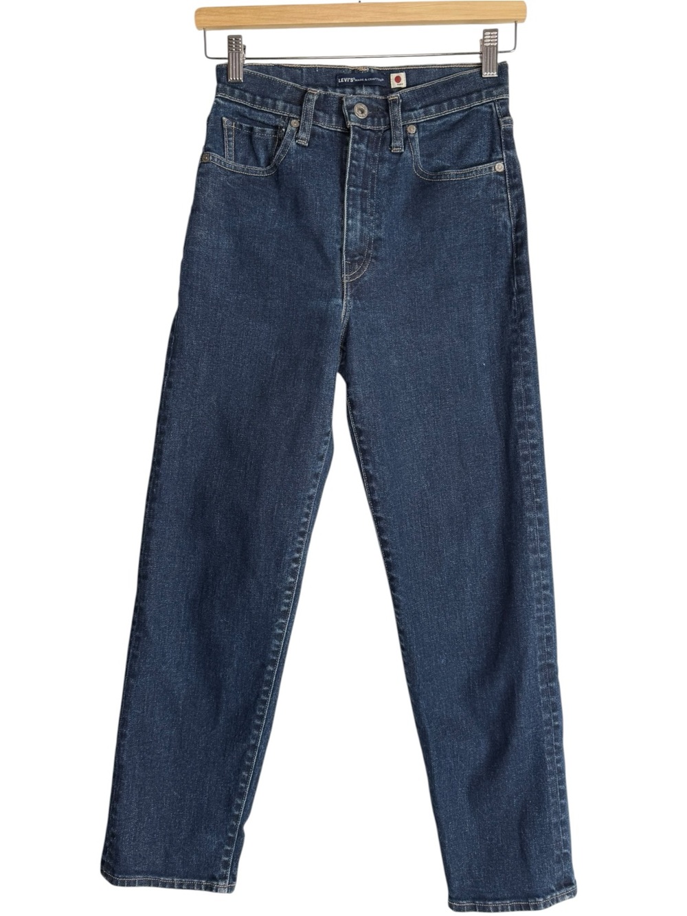 Levi’s Made & Crafted Column Pant Jeans 25x27 High Rise Straight Dark Wash